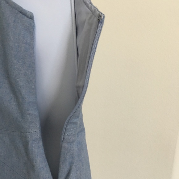 NWT BANANA REPUBLIC Fitted Alight Blue Dress V Neck Size 0P. - Picture 5 of 5